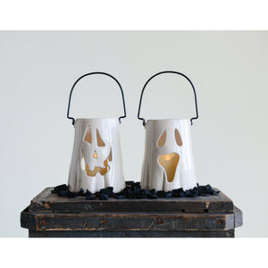 Ceramic Ghost Tealight Lantern, 2 Styles