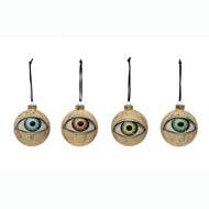 Glass Eyeball Ornament, 3in, 4 Colours