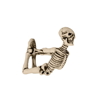 Resin Skeleton Figurine in Yoga Pose, 5 Styles