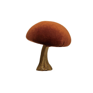 Velvet Mushroom with Resin Stem, 3.75in, 6 Colours