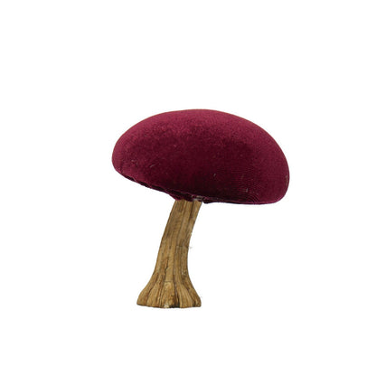 Velvet Mushroom with Resin Stem, 3.75in, 6 Colours