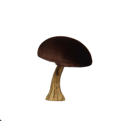 Velvet Mushroom with Resin Stem, 3.75in, 6 Colours