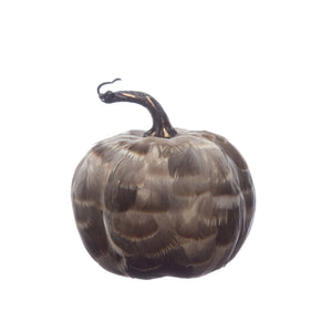 Feather Pumpkin Table Decor, 6.75in