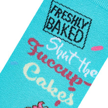Load image into Gallery viewer, Women&#39;s Crew Socks, 5-10, Shut The Fuccupcakes
