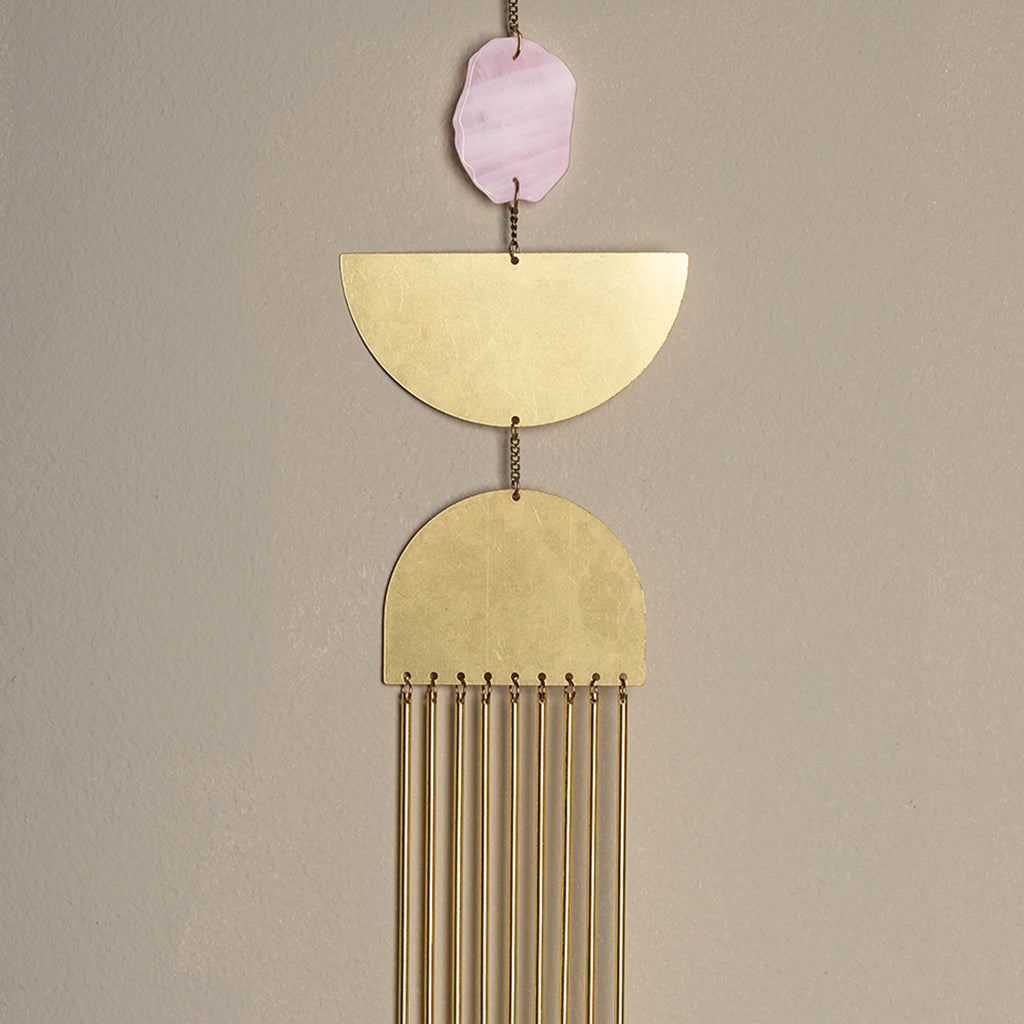 Nebula & Rose Quartz Wall Hanging