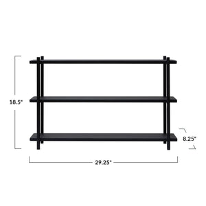 Metal 3-Tier Shelf, Black