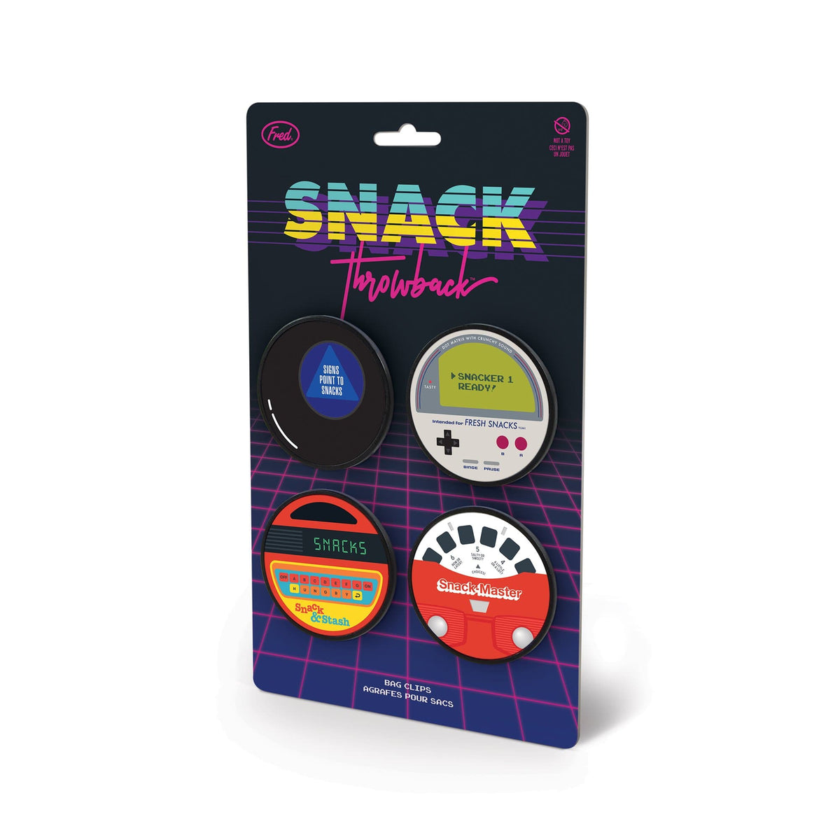 Snack Throwback Bag Clips, Set of 4