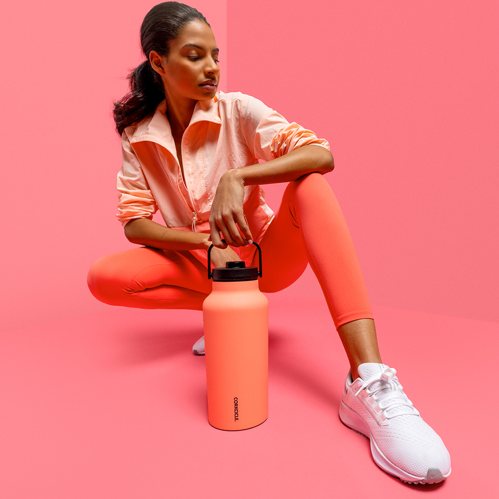 Corkcicle Sport Jug, 64oz, Coral