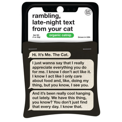 Rambling Text Catnip Toy