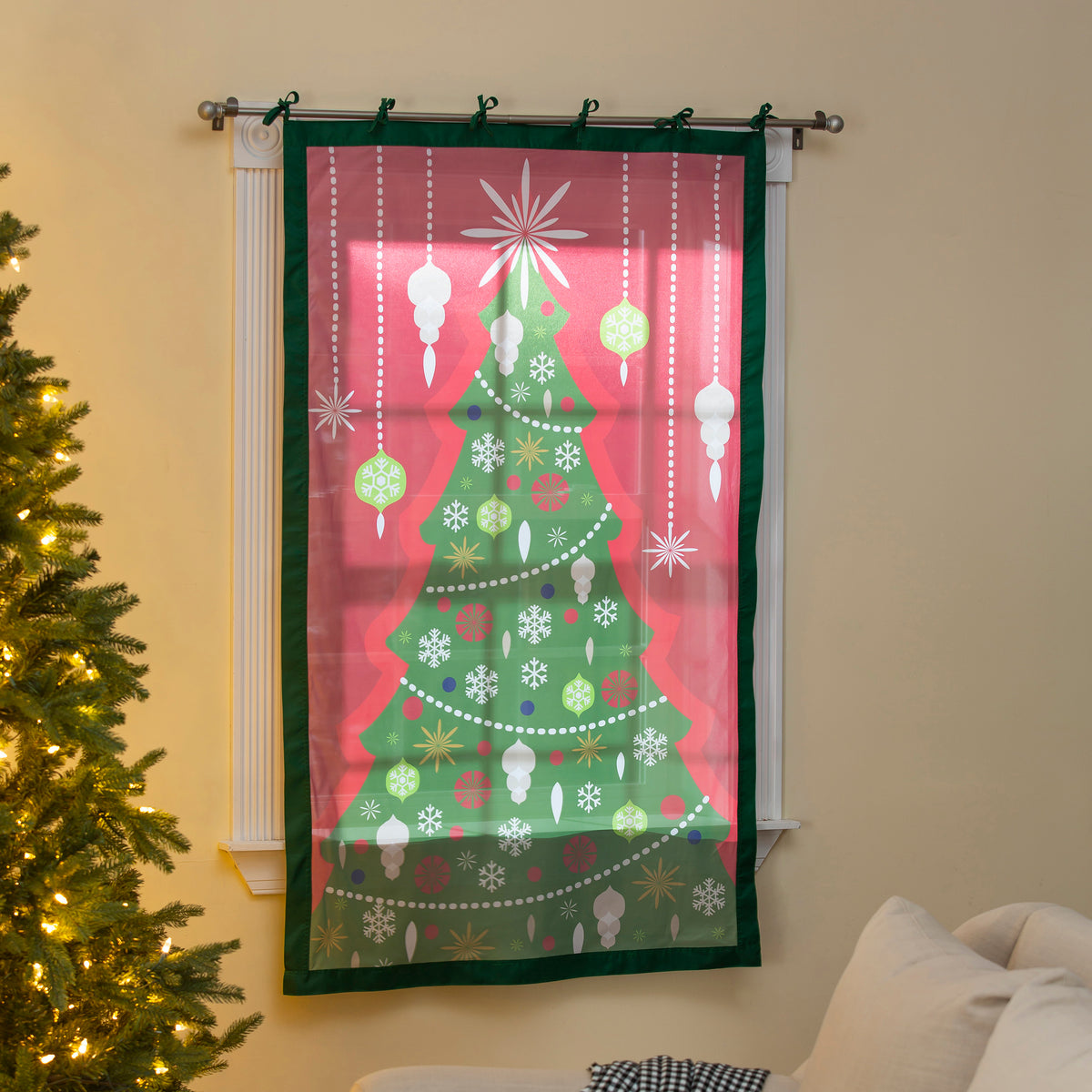 Christmas Tree Shadow Scapes Window Shade, 60in