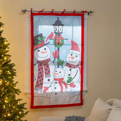 Snowman Family Shadow Scapes Window Shade, 60in