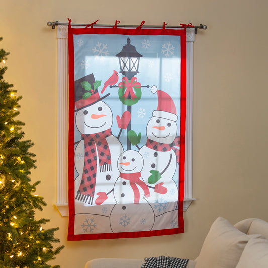 Snowman Family Shadow Scapes Window Shade, 60in