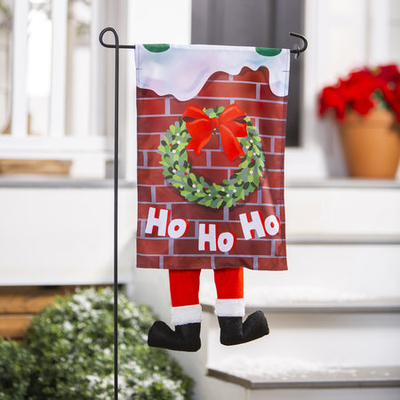 Santa Splat Kickin Garden Flag