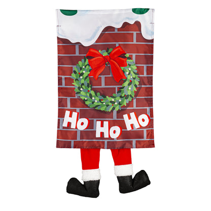 Santa Splat Kickin Garden Flag