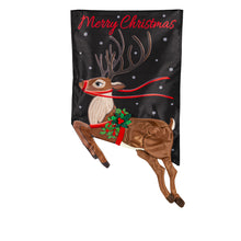 Load image into Gallery viewer, Flying Reindeer Kickin Garden Flag
