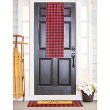 Load image into Gallery viewer, Red &amp; White Buffalo Plaid Door Runner
