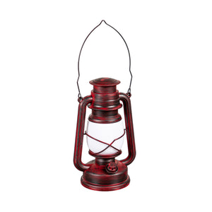 LED Battery-Operated Lodge Lantern, Red