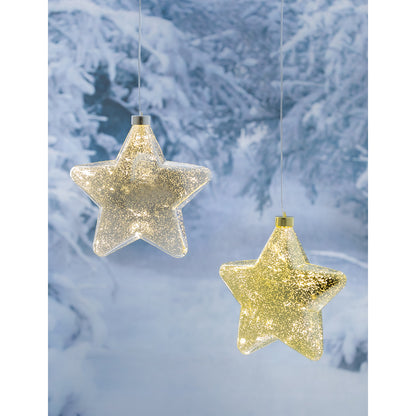 Outdoor LED Star Shaped Ornament, 8.5in, 2 Colours