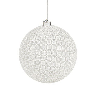 Outdoor LED Glitter Laced Ornament, 8in, 2 Styles