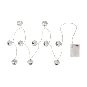 Metal Jingle Bell LED String Lights, 10 Light, 3ft