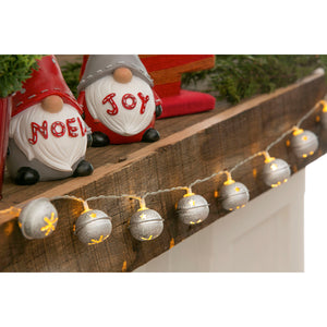 Metal Jingle Bell LED String Lights, 10 Light, 3ft