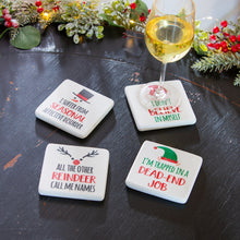 Load image into Gallery viewer, Christmas Group Therapy Stone Coasters, Set of 4
