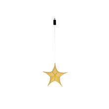 Load image into Gallery viewer, Indoor/Outdoor Lighted Fabric Star, Gold, 17in
