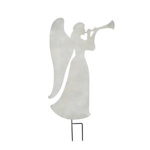 Laser Cut Metal Angel Garden Stake, 34in