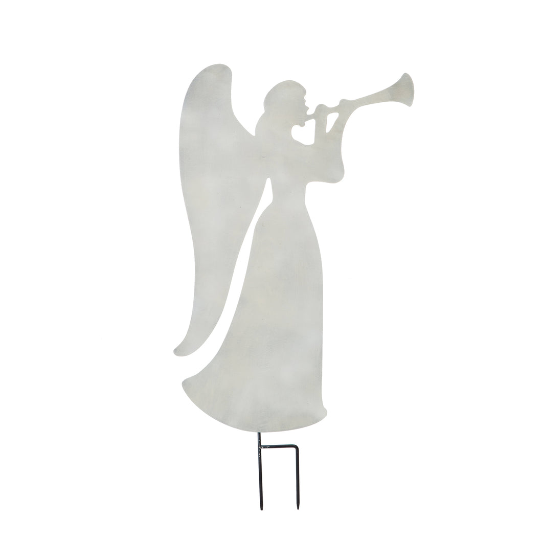 Laser Cut Metal Angel Garden Stake, 34in