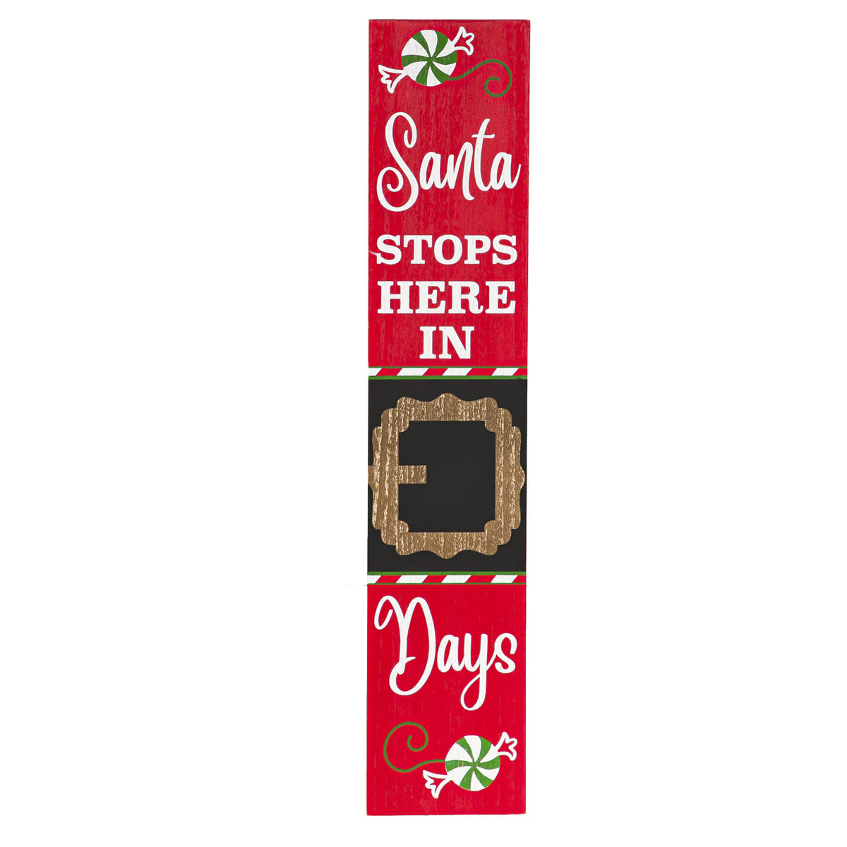 Santa Stops Here Chalkboard Porch Sign, 30in