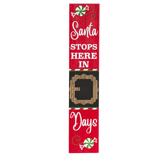 Santa Stops Here Chalkboard Porch Sign, 30in