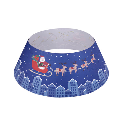 Santa's Sleigh LED Fabric Tree Collar, 25in dia.
