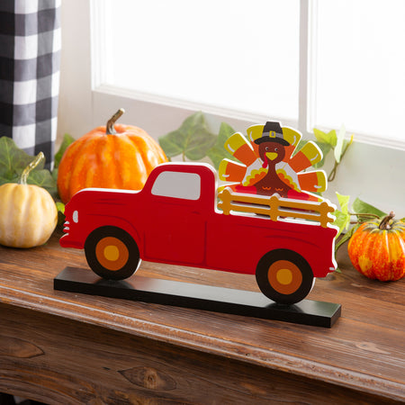 Wood Truck Decor with 8 Seasonal Icons, 9pc Set