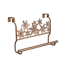 Load image into Gallery viewer, Metal Snowflakes Over the Cabinet Towel Holder
