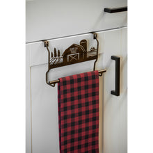 Load image into Gallery viewer, Metal Farmhouse Over the Cabinet Towel Holder
