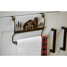 Load image into Gallery viewer, Metal Farmhouse Over the Cabinet Towel Holder
