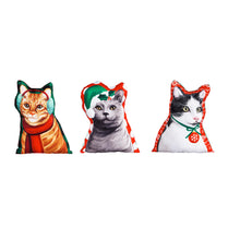 Load image into Gallery viewer, Mini Holiday Cat Pillow, 3 Styles
