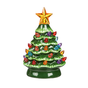 LED Mini Ceramic Christmas Tree, 5in