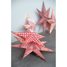 Load image into Gallery viewer, LED 7-Point Printed Paper Star Ornament, 24in
