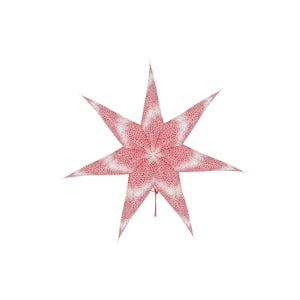 LED 7-Point Printed Paper Star Ornament, 24in