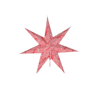 LED 7-Point Printed Paper Star Ornament, 24in