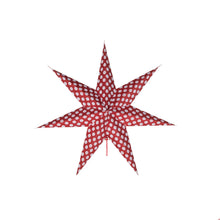 Load image into Gallery viewer, LED 7-Point Printed Paper Star Ornament, 24in
