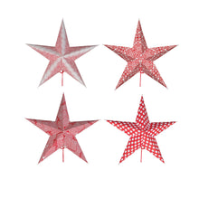 Load image into Gallery viewer, LED 5-Point Printed Paper Star Ornament, 18in
