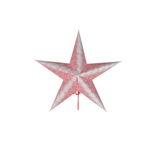 Load image into Gallery viewer, LED 5-Point Printed Paper Star Ornament, 18in
