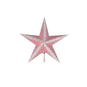 LED 5-Point Printed Paper Star Ornament, 18in