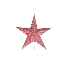 Load image into Gallery viewer, LED 5-Point Printed Paper Star Ornament, 18in
