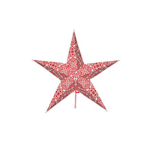 Load image into Gallery viewer, LED 5-Point Printed Paper Star Ornament, 18in
