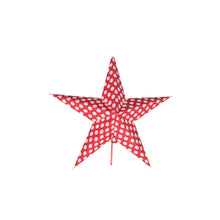 Load image into Gallery viewer, LED 5-Point Printed Paper Star Ornament, 18in
