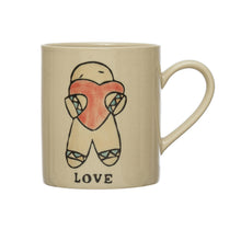 Load image into Gallery viewer, Hand-Painted Stoneware Mug with Holiday Icon, 10oz
