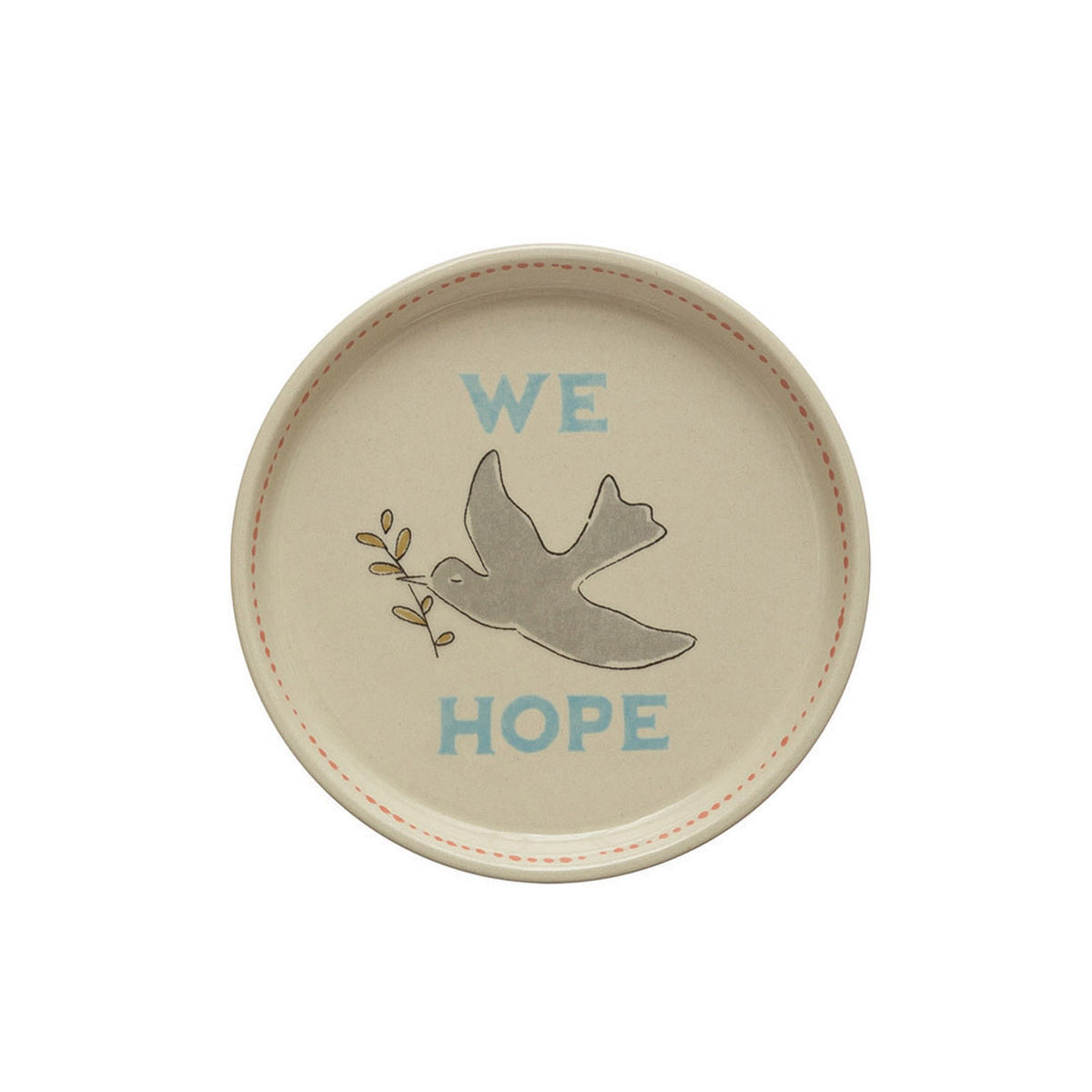 Hand-Painted Stoneware Plate w/ Holiday Icon, 5in